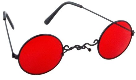 Dracula/vampier verkleed bril - rood - glas - Halloween/carnaval verkleed accessoires