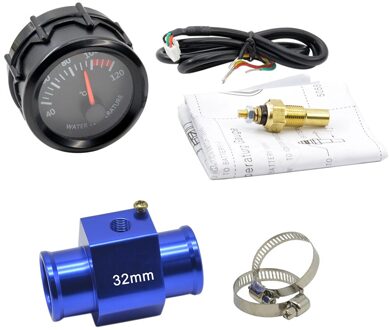 Dragon 2 "52Mm Stappenmotor Auto Witte Led Light Car Water Temp Gauge Temperatuur 40-120 Celsius meter Gauge en 32mm