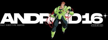 Dragon Ball Z Android 16 Unisex T-Shirt - Black - M Zwart