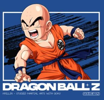 Dragon Ball Z Krillin Profile Unisex T-Shirt - Blue - M Blauw