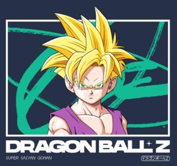 Dragon Ball Z Super Saiyan Gohan Profile Unisex T-Shirt - Navy - M Blauw