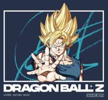 Dragon Ball Z Super Saiyan Goku Profile Unisex T-Shirt - Navy - S Blauw