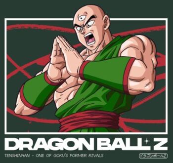 Dragon Ball Z Tenshinhan Profile Unisex T-Shirt - Green - M Groen