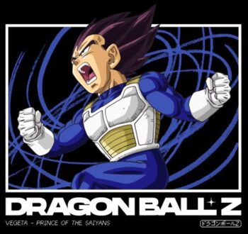 Dragon Ball Z Vegeta Profile Unisex T-Shirt - Black - 4XL Zwart