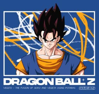 Dragon Ball Z Vegito Profile Unisex T-Shirt - Blue - L Blauw
