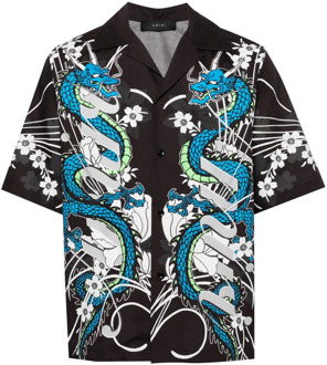 Dragon Bowling Shirt Amiri , Black , Heren - 2XL