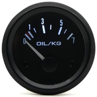 Dragon Gauge 2 "52Mm Olie Druk Auto Gauge 0 ~ 7 Kg 12V Auto Instrument Zwart Bezel