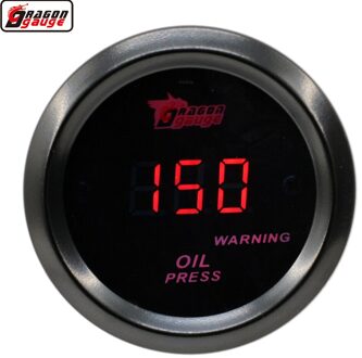 Dragon gauge 52 MM Rode LED Backlight Digitale Auto Oliedrukmeter Universele Gauge Meter Met Sensor 1/8 NPT