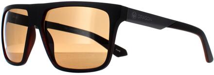 Dragon Sparrow 48088-003 matte zwarte Lumalens blauw ioniserende zonnebril - maat Bruin