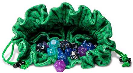 Dragon Storm Dice bag with compartments Green Dragon Scales