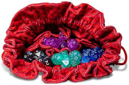 Dragon Storm Dice bag with compartments Red Dragon Scales