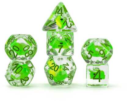 Dragon Storm Inclusion Dice Set Green Dragon (7)