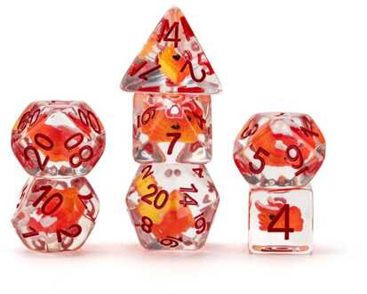 Dragon Storm Inclusion Dice Set Red Dragon (7)