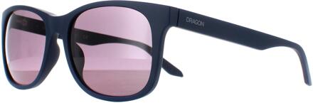 Dragon Vinyl 45037-003 matte zwarte Lumalens blauwe ioniserende zonnebril - maat