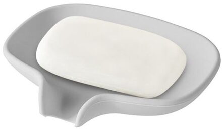 Drainage Zeep Schotel Plaat Houder Anti-Slippen Ongeëvenaarde Siliconen Zeep Gerechten Plaat Houder Badkamer Accessoires grijs