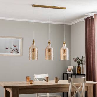 Drakar hanglamp, 3-lamps, amber, Ø 19,5cm amber, goud