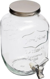 drank dispenser - 8 liter - met kunststof kraantje en schroefdeksel
