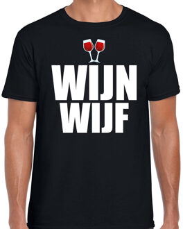 Drank t-shirt wijn wijf zwart voor heren - Drank / wijn t-shirt 2XL
