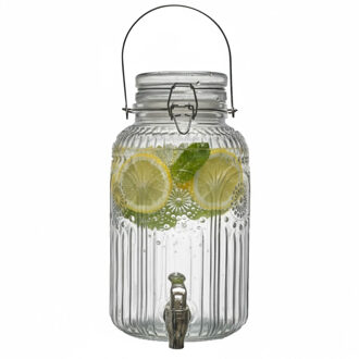 Drankdispenser - 4.0 liter - glas - limonadetap - waterdispenser