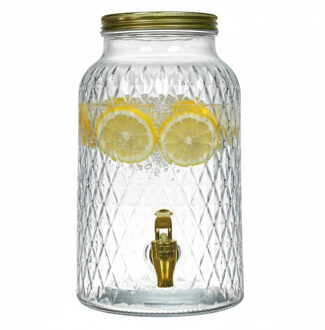Drankdispenser - 6 liter - glas - limonadetap - waterdispenser