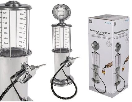 Drankdispenser benzinepomp model - 48 cm - 1 liter drank - Shotjes - Cadeau - Drankspel