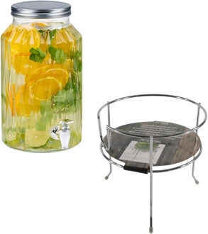 Drankdispenser/limonadetap - 5,5 ltr - inclusief standaard - 19 x 19 cm
