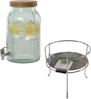 Drankdispenser/limonadetap - 5,5 ltr - inclusief standaard - 19 x 19 cm