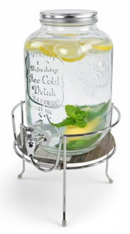 Drankdispenser/limonadetap - 6 ltr - inclusief standaard - 19 x 19 cm