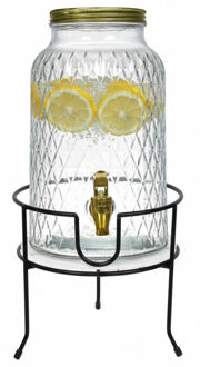 Drankdispenser/limonadetap - 6 ltr - inclusief standaard - 19 x 19 cm