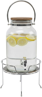 Drankdispenser/limonadetap - 6 ltr - inclusief standaard - 19 x 19 cm