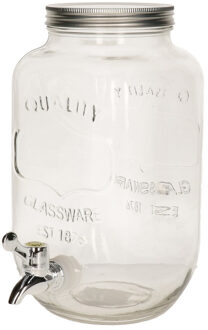 Drankdispenser/limonadetap - glas - 3 liter - Drankdispensers Transparant