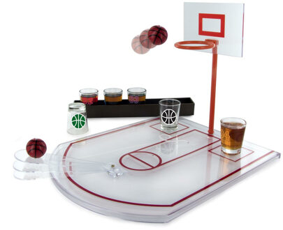 Drankspel/drinkspel - shotjes Basketball - bordspel - feestartikelen - cadeau Multi