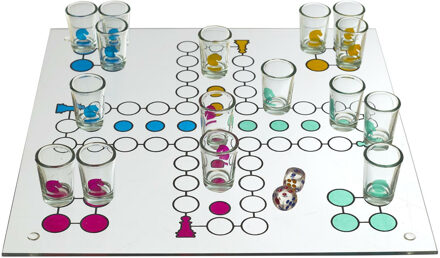 Drankspel/drinkspel - shotjes Mens erger je niet - bordspel - feestartikelen - cadeau Multi