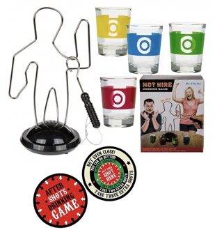 Drankspel/drinkspel zenuwspiraal met shotglazen en plaats je shotglas viltjes - Action products