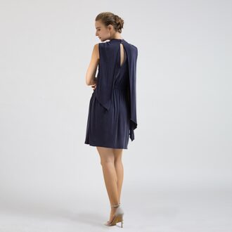Drape Cupro Jersey -jurk Blauw - XL