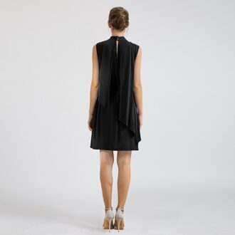 Drape Cupro Jersey -jurk Zwart - S