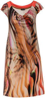 Drape hals A lijn jurk Bruin - EU 44 / UK 16