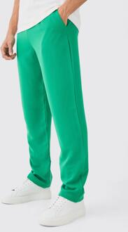 Drawcord Waist Straight Pants, Emerald - XL