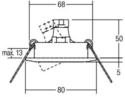 Drawer inbouwspot zwenkbaar roestvrij staal