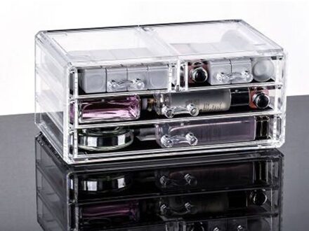 Drawer Make Organizer Cosmetica Opbergdoos Organizador Maquillaje Transparante Plastic Doos Lipstick Sieraden Display Stand