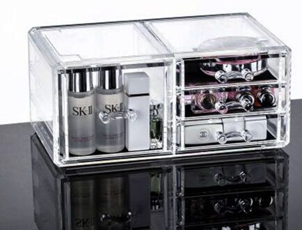 Drawer Make Organizer Cosmetica Opbergdoos Organizador Maquillaje Transparante Plastic Doos Lipstick Sieraden Display Stand