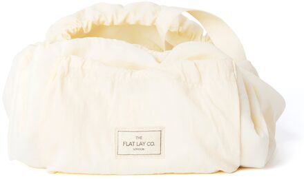 Drawstring Makeup Bag in Vanilla Parachute