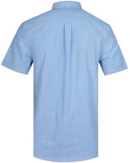 Drayton Oxford-herenoverhemd met korte mouwen en moderne pasvorm, blauw - 2XL