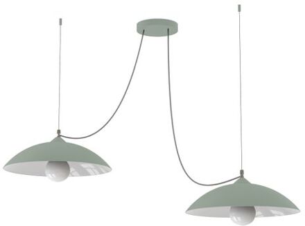 Dream Hanglamp, 2x E27, Metaal, Groen Iceberg/wit, D.40cm