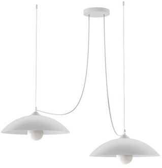 Dream Hanglamp, 2x E27, Metaal, Wit Mat, D.40cm