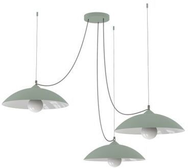 Dream Hanglamp, 3x E27, Metaal, Groen Iceberg/wit, D.40cm