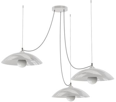 Dream Hanglamp, 3x E27, Metaal, Wit Glanzend, D.40cm