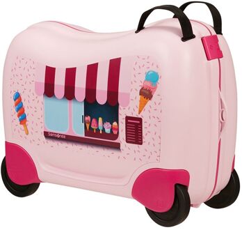 Dream2go Ride-On kinderkoffer ice cream van Roze