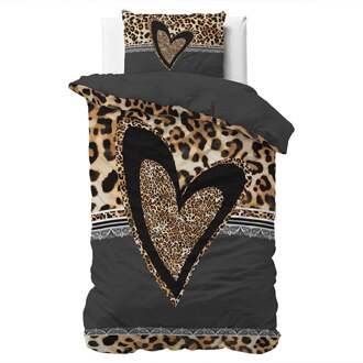 Dreamhouse Bedding Dbo Dh Panther Love Heart Brown 140x220