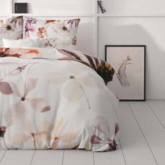 Dreamhouse Bedding Dekbedovertrek Flowers - 100% Katoen - Met Knoopsluiting, Incl. Kussenslopen - Grijs